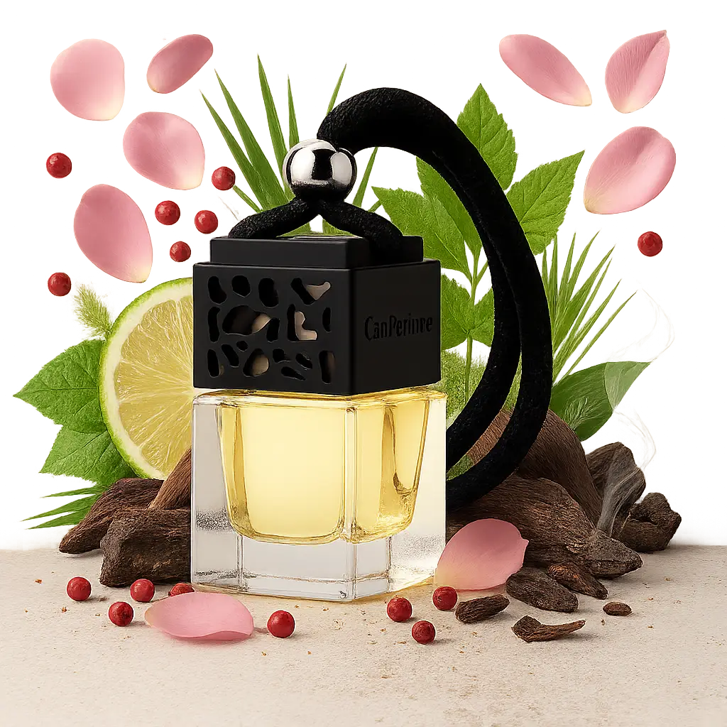 Sweet Oud car fragrance with rose, musk, and creamy agarwood for a smooth and elegant drive.
