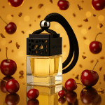 Effection car fragrance with cherry sweetness, woody undertones, and vanilla hints.