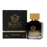 Masfa 100ml black and gold perfume bottle with box